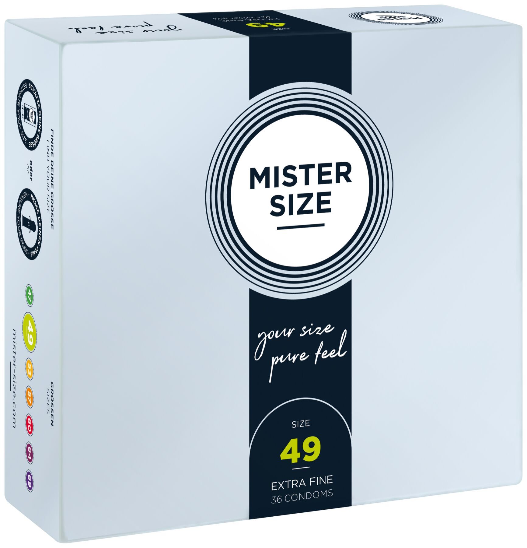 Презервативы Mister Size - pure feel - 49 (36 condoms), толщина 0,05 мм (повреждена упаковка!!!) в DIDO