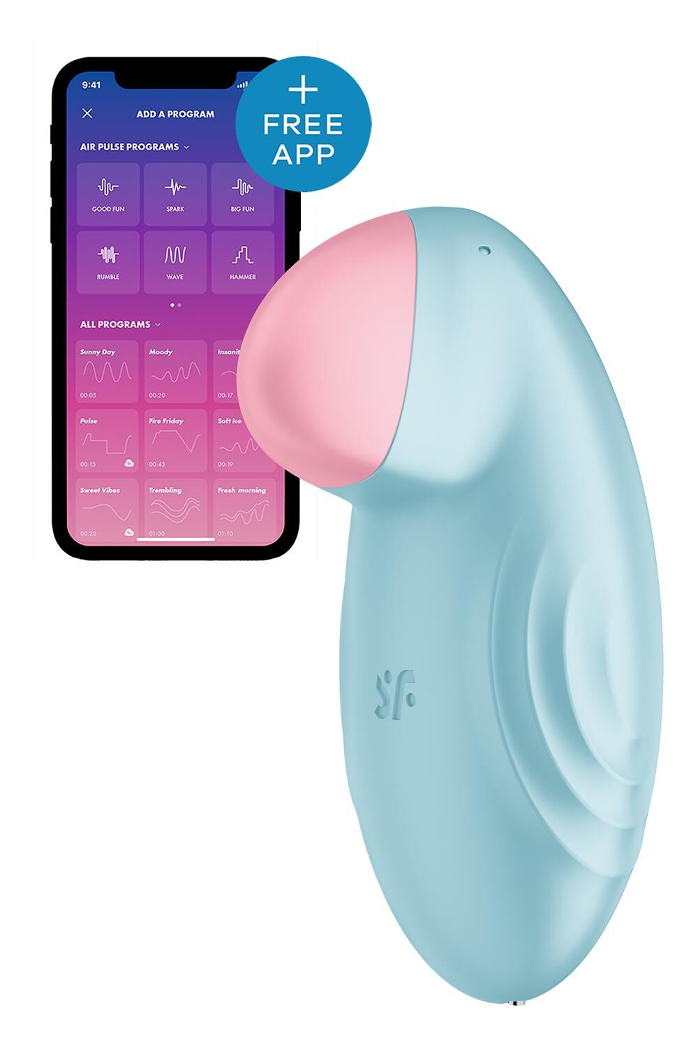 Смарт-вибратор для клитора Satisfyer Tropical Tip Light Blue в DIDO
