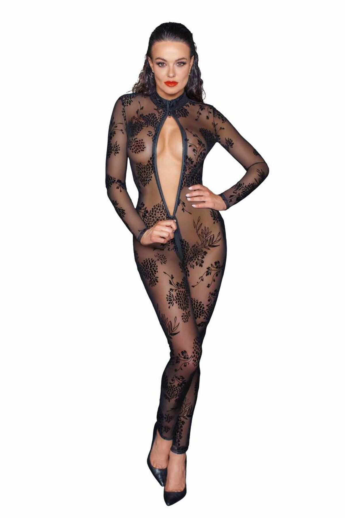 Бодістокінг Noir Handmade F237 Long tulle overall - M в DIDO