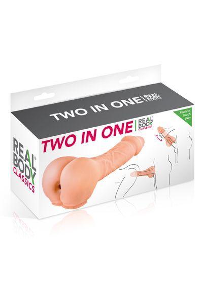 Насадка на член - мастурбатор 2-в-1 Real Body - Two In One в DIDO