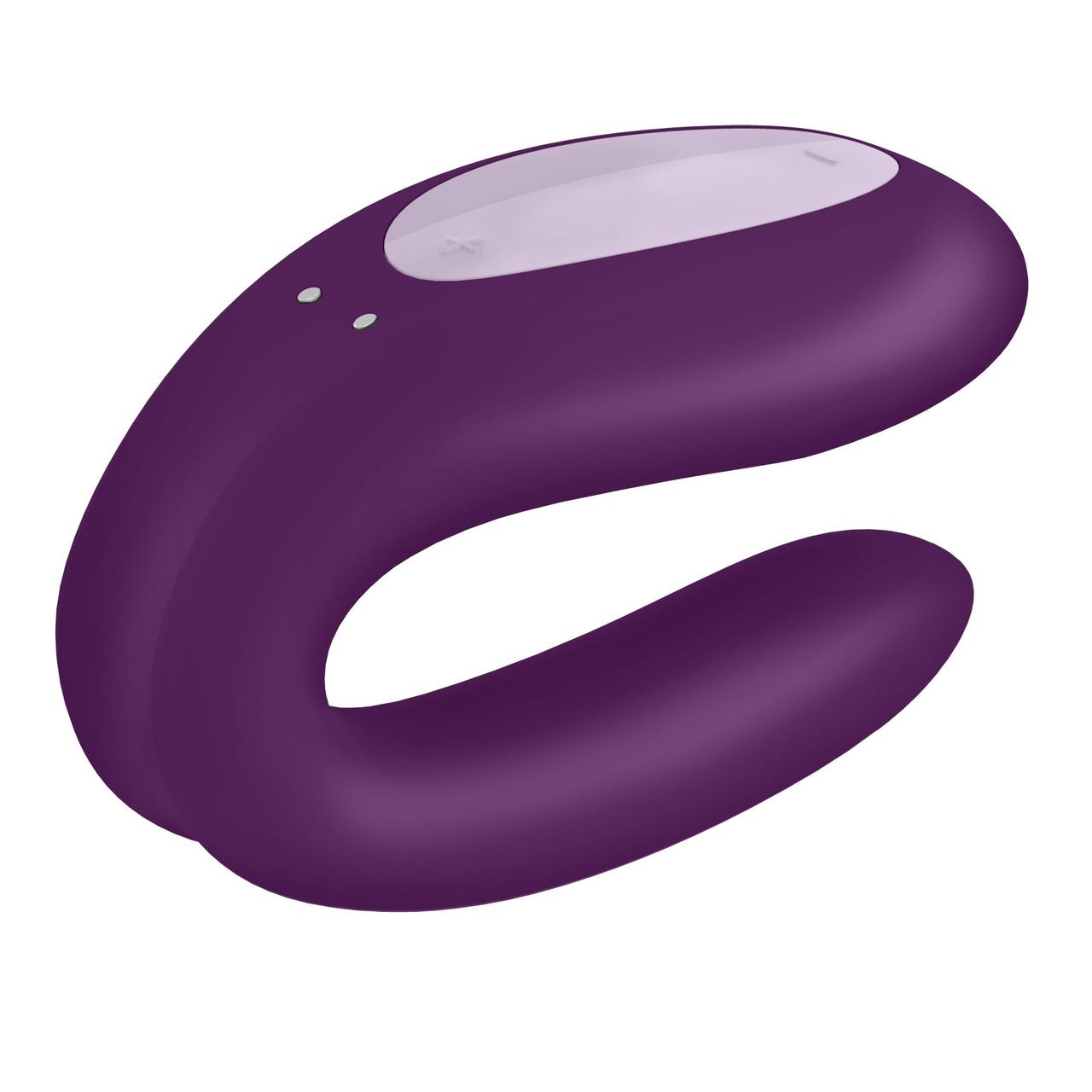 Смарт-вібратор для пар Satisfyer Double Joy Violet із широким кліторальним стимулятором у DIDO
