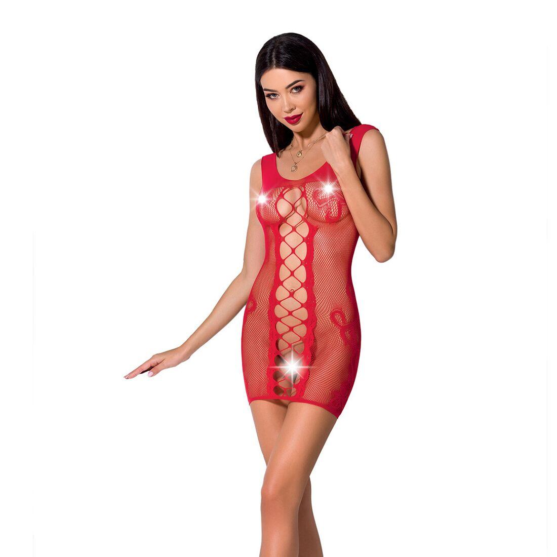 Відверта сукня-сітка Passion BS073 red в DIDO