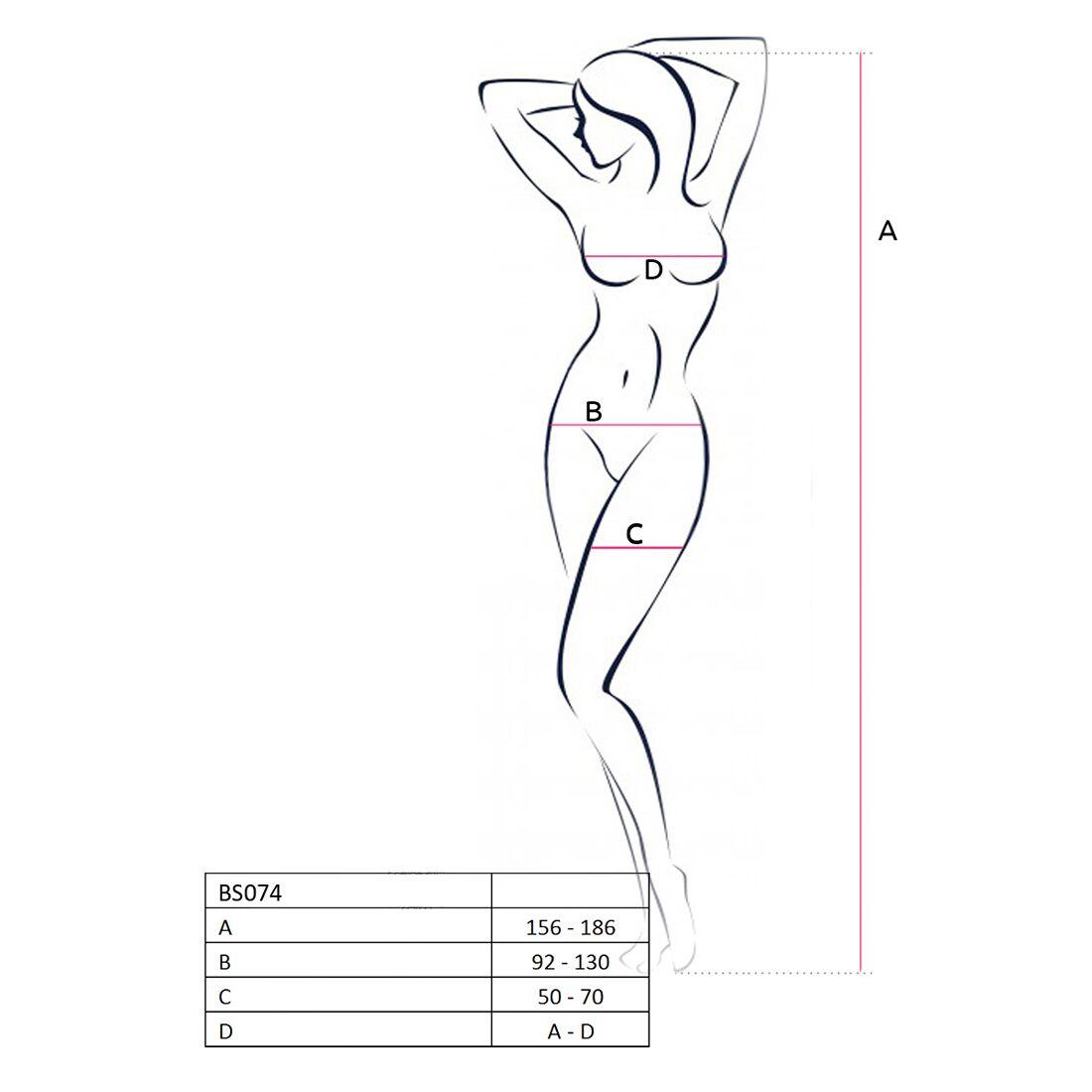 Ажурний бодістокінг з імітацією панчох Passion BS074 white в DIDO
