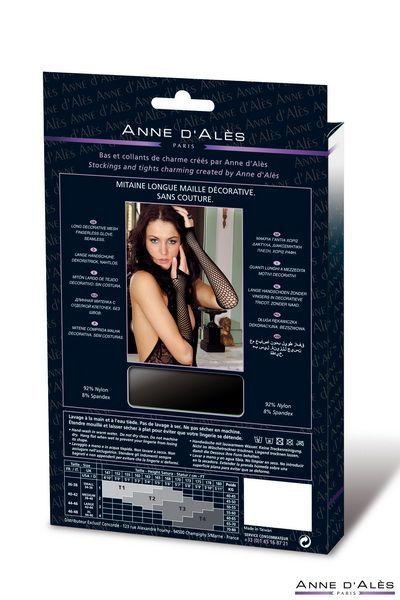 Мітенки сітка Anne De Ales Black в DIDO