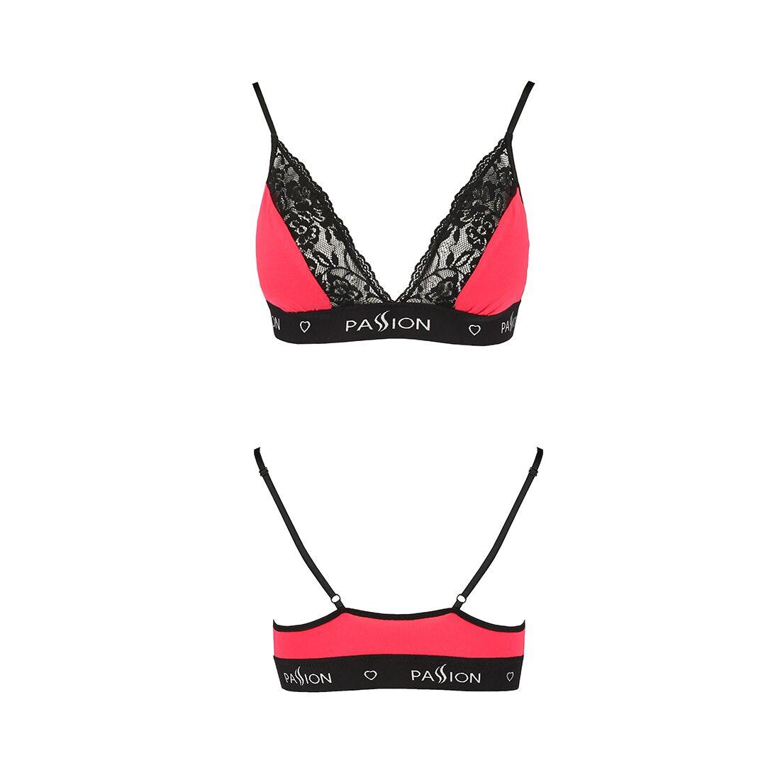 Эластичный топ с кружевом Passion PS001 TOP S, red-black в DIDO