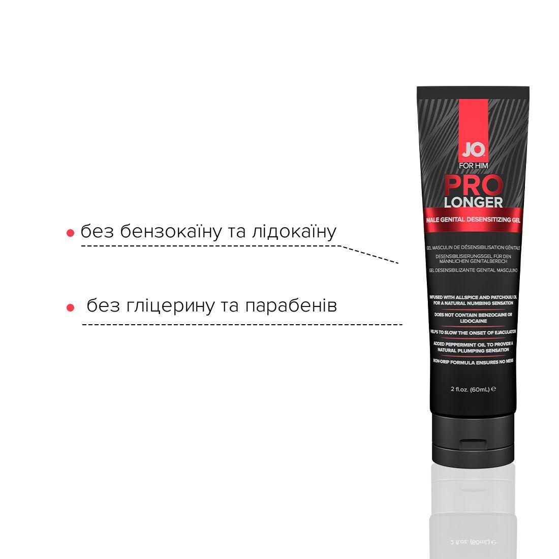 Пролонгер гель JO Prolonger Gel (60 мл) с маслом перечной мяты, гвоздичного перца и пачулей в DIDO