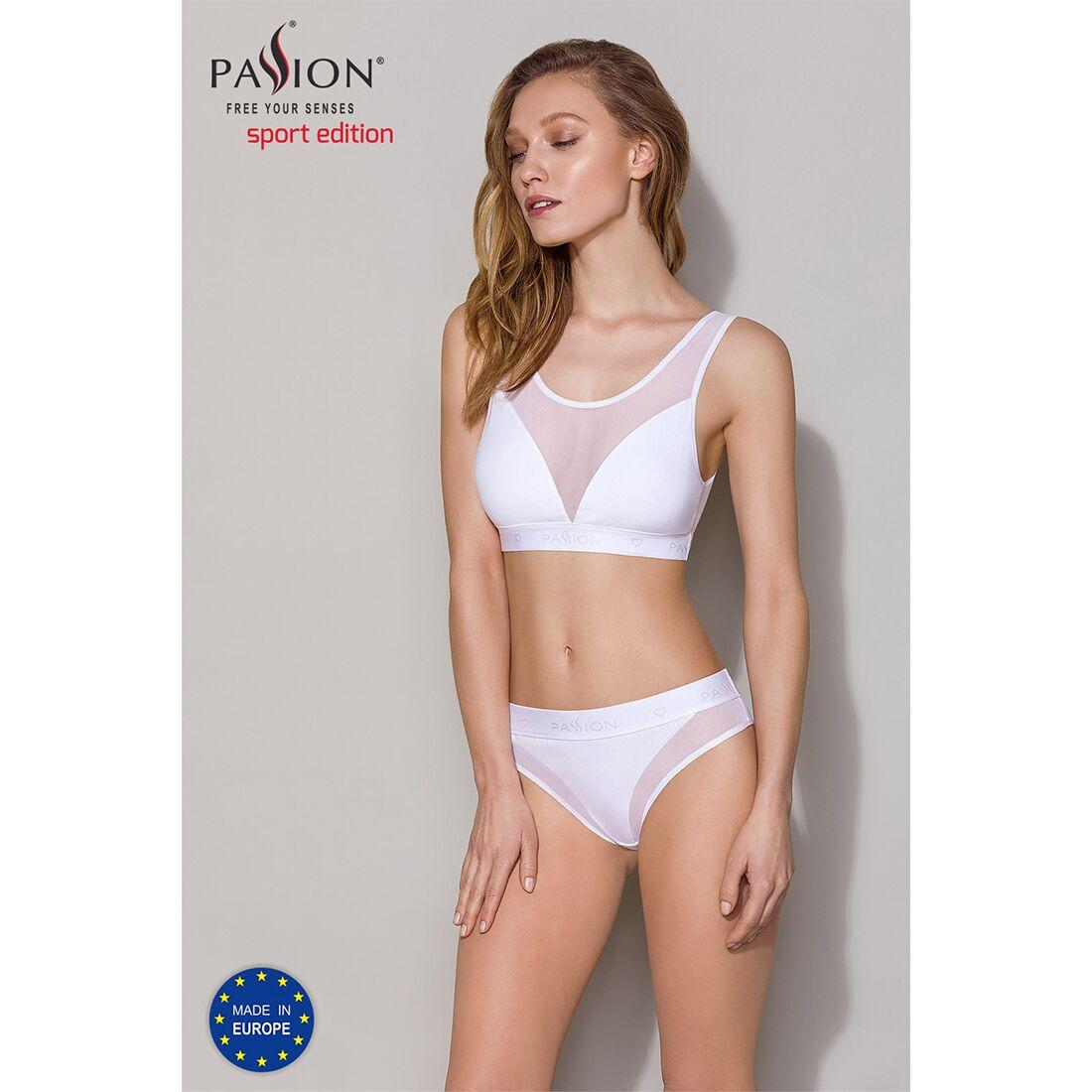 Трусики с прозрачной вставкой Passion PS002 PANTIES L, white в DIDO