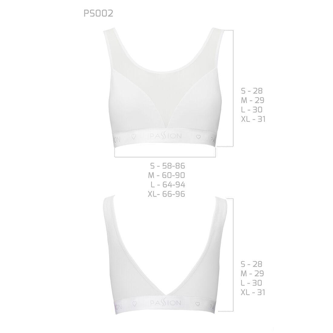 Топ с прозрачной вставкой Passion PS002 TOP L, white в DIDO