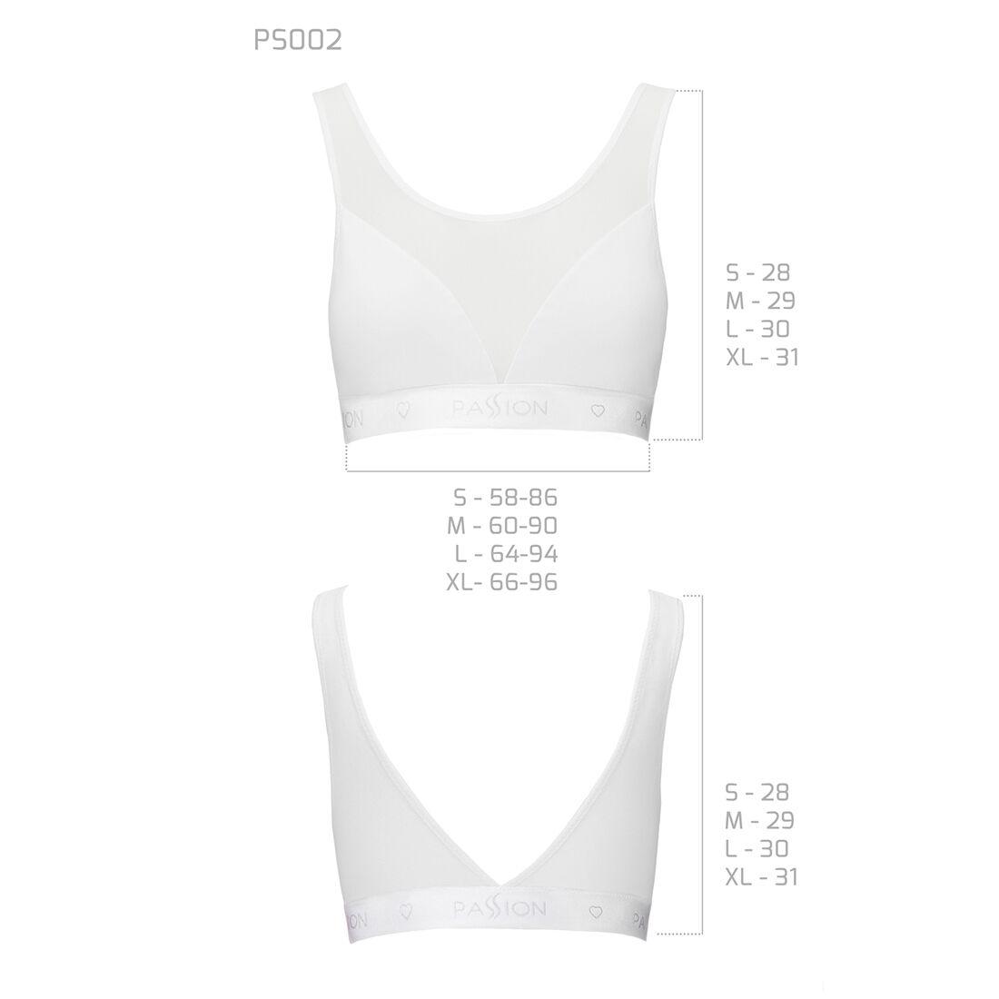 Топ с прозрачной вставкой Passion PS002 TOP XL, white в DIDO