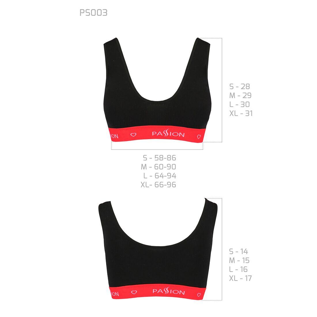 Спортивный топ на широких бретелях Passion PS003 TOP M, black в DIDO