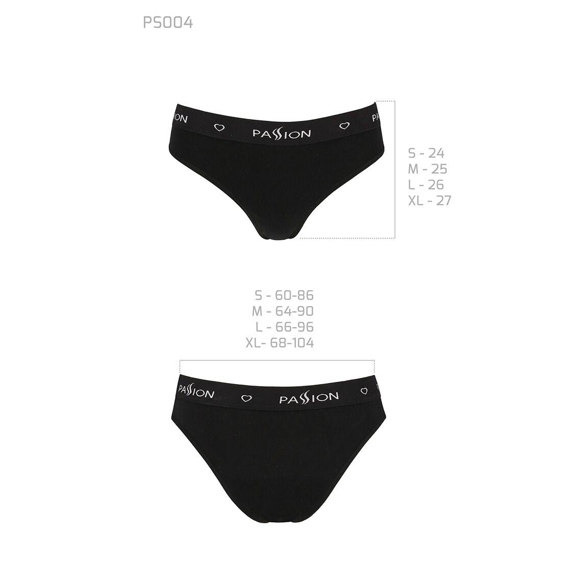Трусики-сліпи з бавовни з еластаном Passion PS004 PANTIES M, black в DIDO
