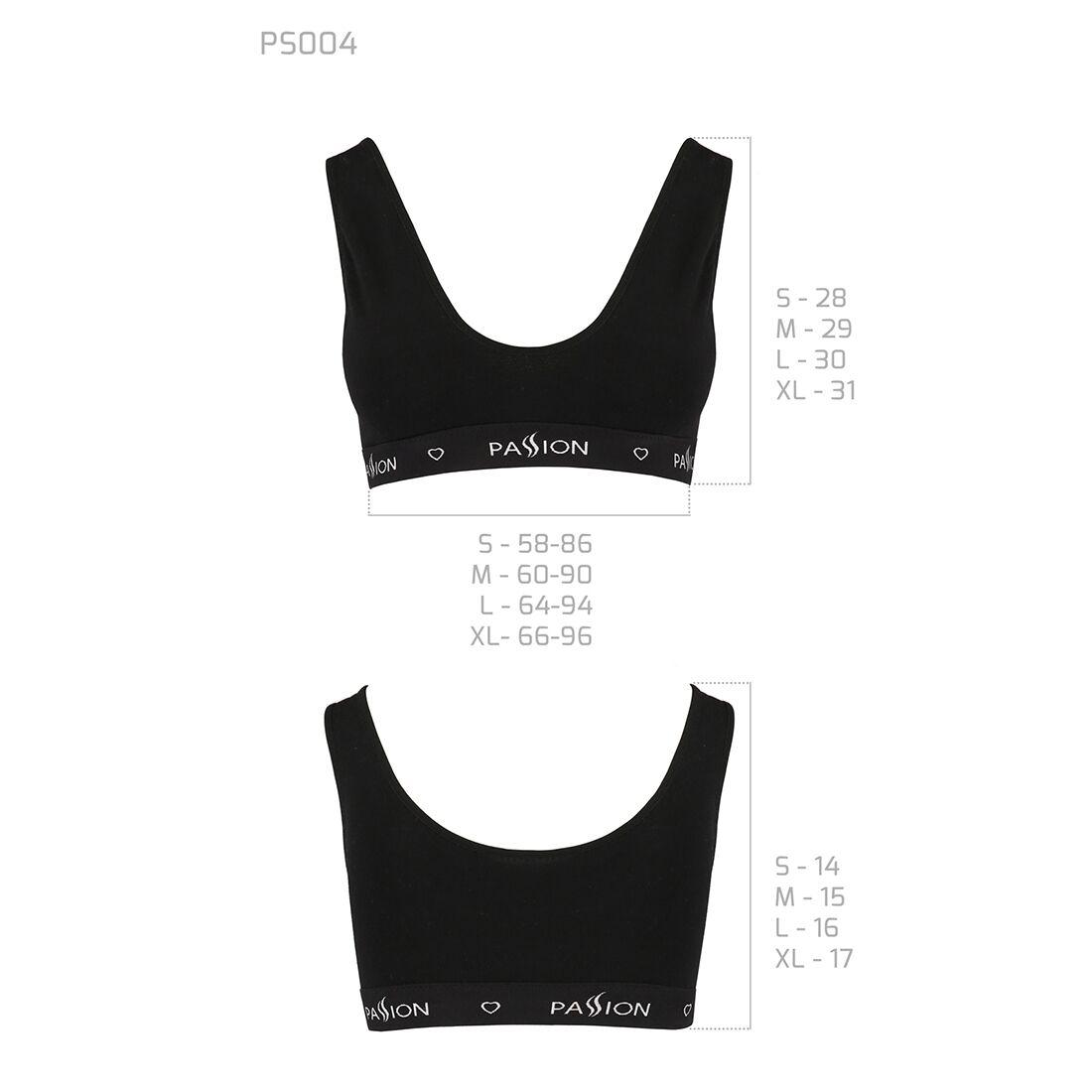 Спортивний топ із широкою гумкою Passion PS004 TOP M, black в DIDO