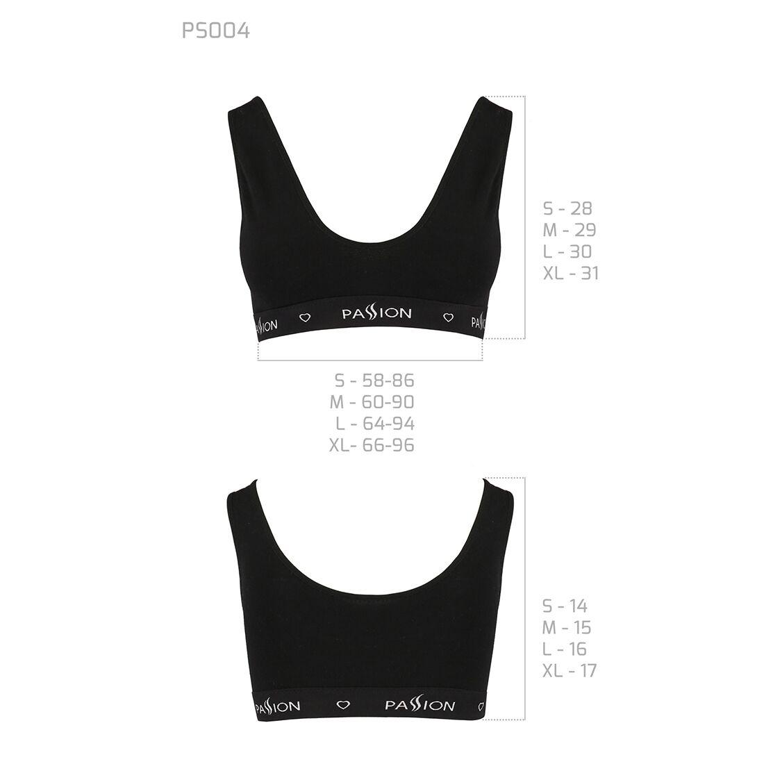 Спортивный топ с широкой резинкой Passion PS004 TOP XL, black в DIDO