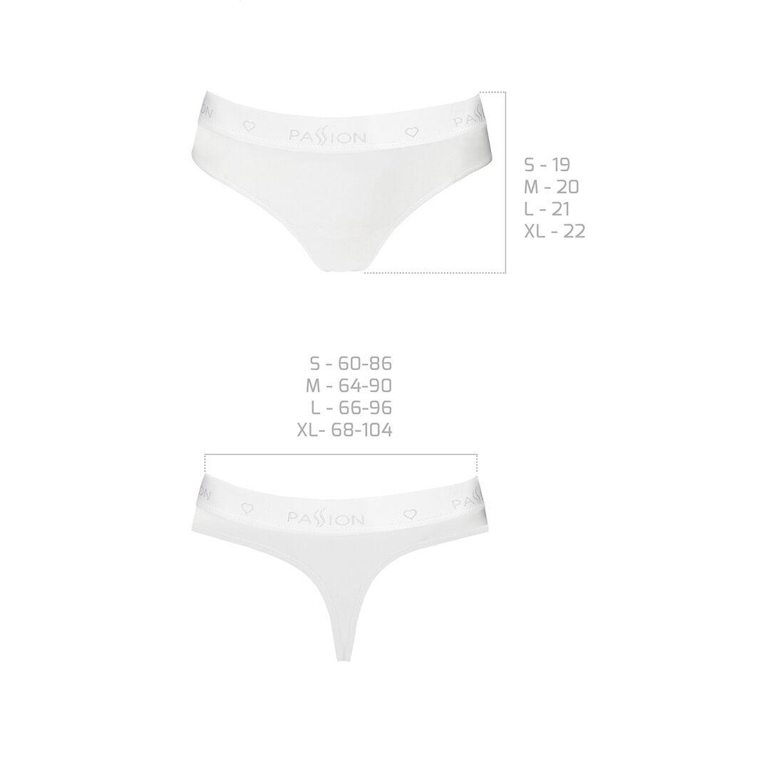 Трусики-бразиліана з бавовни Passion PS005 PANTIES S, white в DIDO