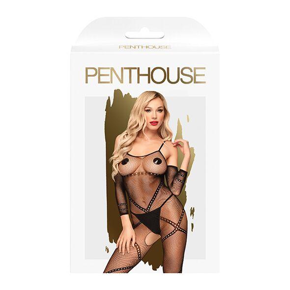 Бодистокинг с контрастным узором  Penthouse - Under Arrest Black S/L в DIDO