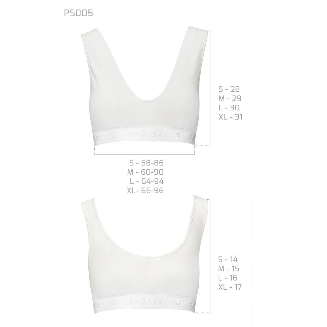 Спортивний топ із еластичної бавовни Passion PS005 TOP XL, white в DIDO