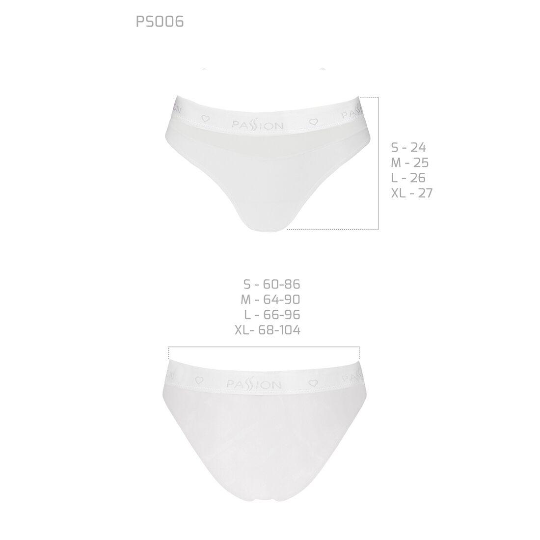 Трусики с прозрачной вставкой Passion PS006 PANTIES M, white в DIDO