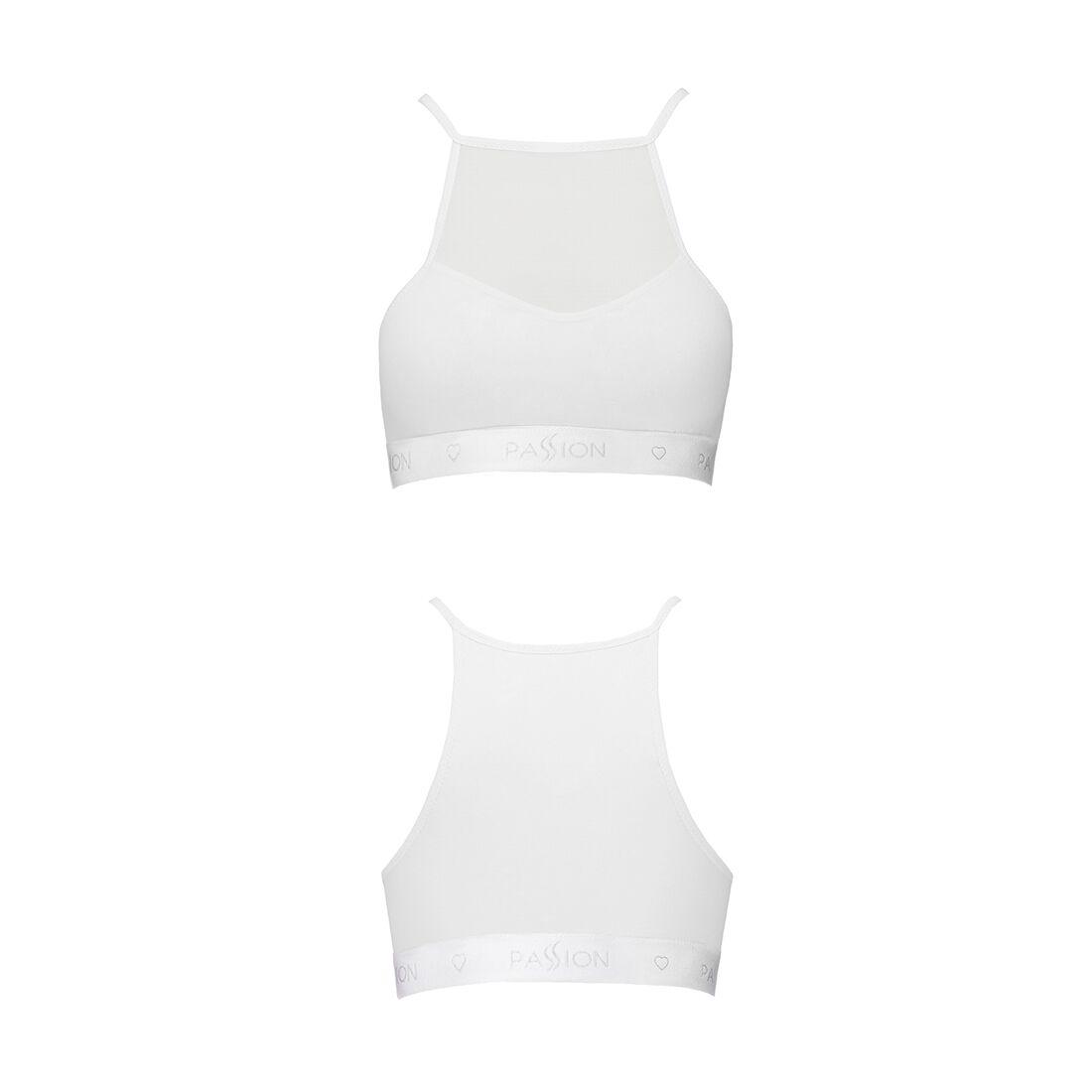 Спортивний топ із прозорою вставкою Passion PS006 TOP M, white в DIDO