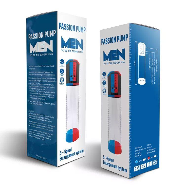 Автоматическая вакуумная помпа Men Powerup Passion Enlargement system Red, перезаряжаемая, 5 режимов в DIDO