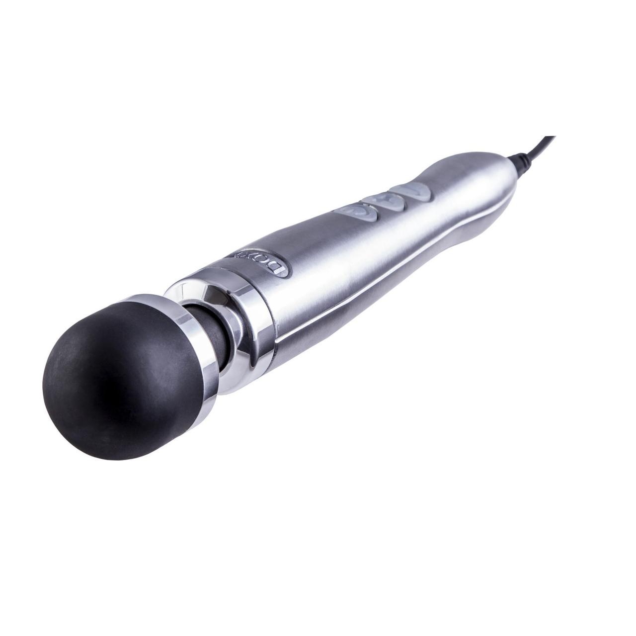 Вибромассажер DOXY Number 3 Silver, очень мощный, питание 220В, металлический корпус в DIDO