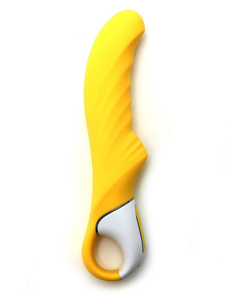 Мощный вибратор Satisfyer Vibes Yummy Sunshine с гибким стволом и стимулирующим рельефом, 12 режимов в DIDO