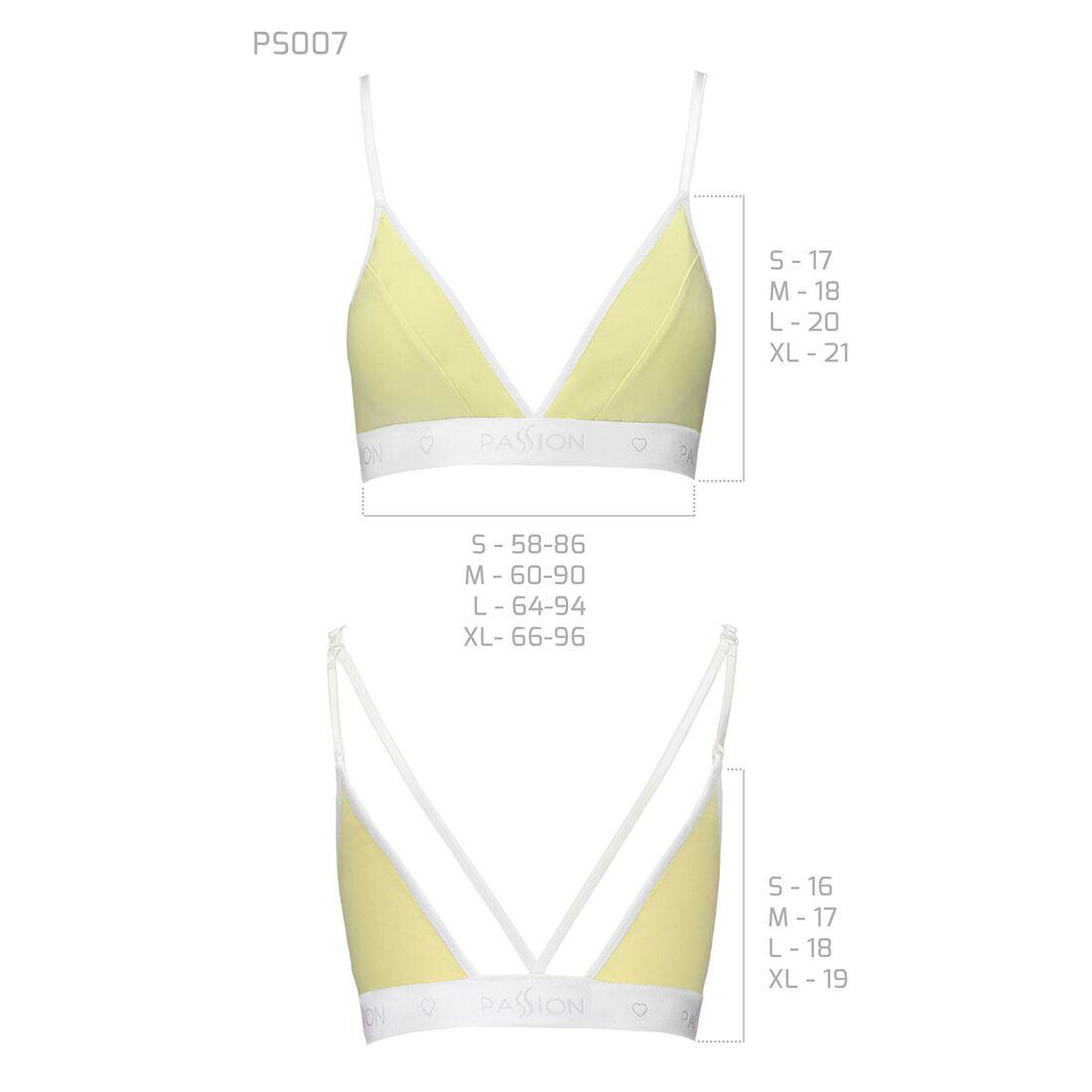 Спортивный топ с двойными бретелями Passion PS007 TOP L, yellow в DIDO