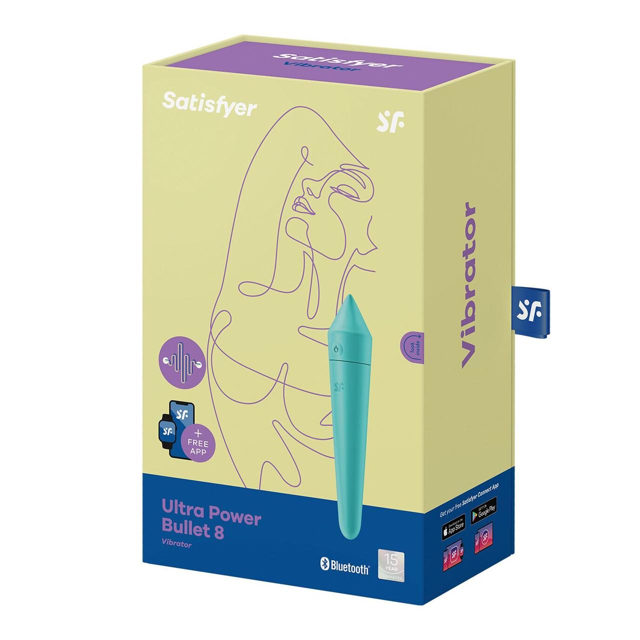 Смарт міні-вібратор Satisfyer Ultra Power Bullet 8 Turquoise у DIDO
