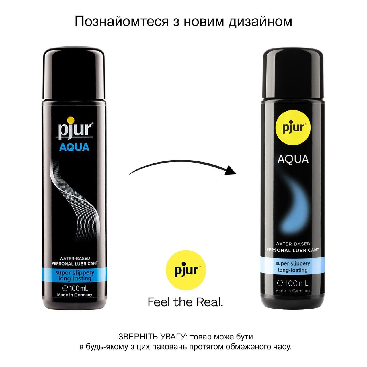 Лубрикант на водній основі pjur Aqua 100 мл, ефект оксамитової шкіри без прилипання до DIDO