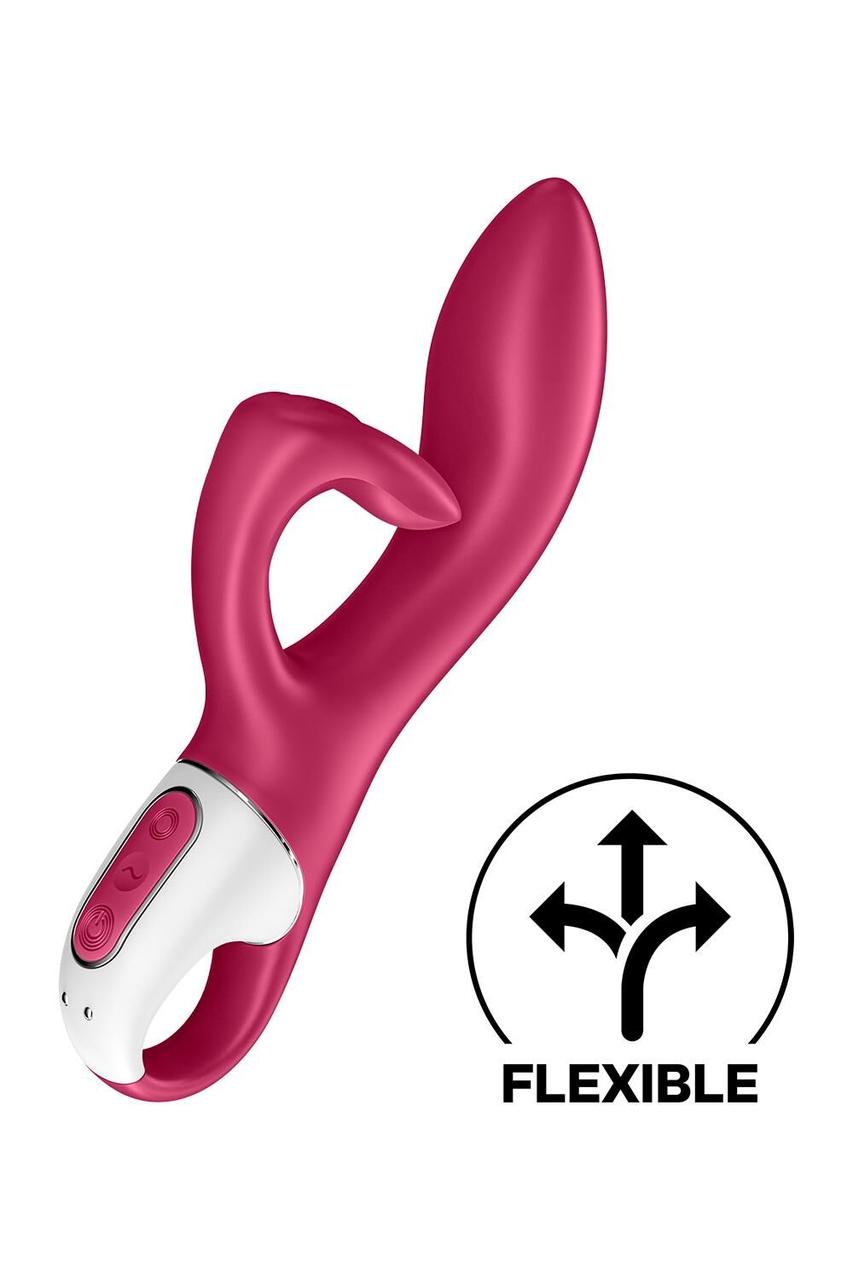 Вібратор кролик з потрійним відростком Satisfyer Embrace me Berry, 2 мотори, діаметр 3,6 см в DIDO
