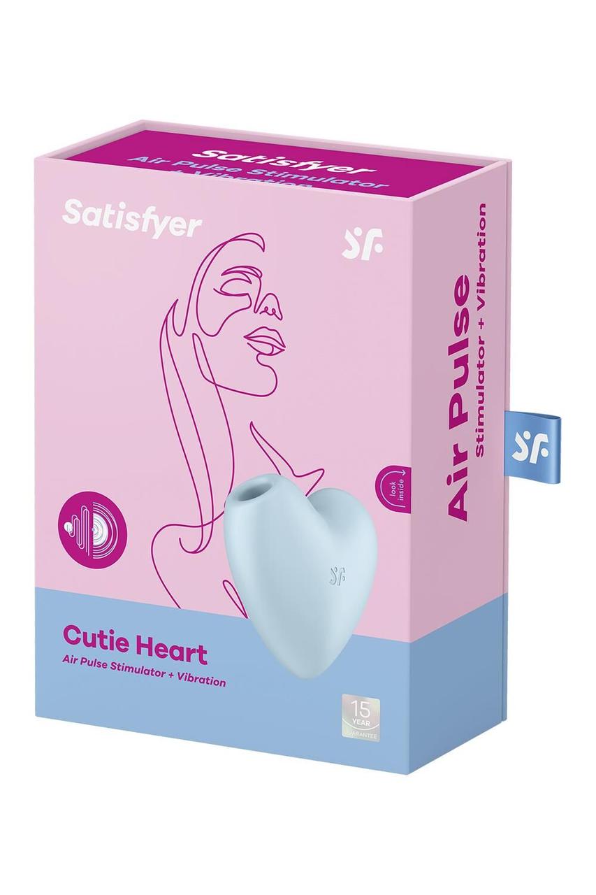 Вакуумний стимулятор-серце з вібрацією Satisfyer Cutie Heart Blue в DIDO