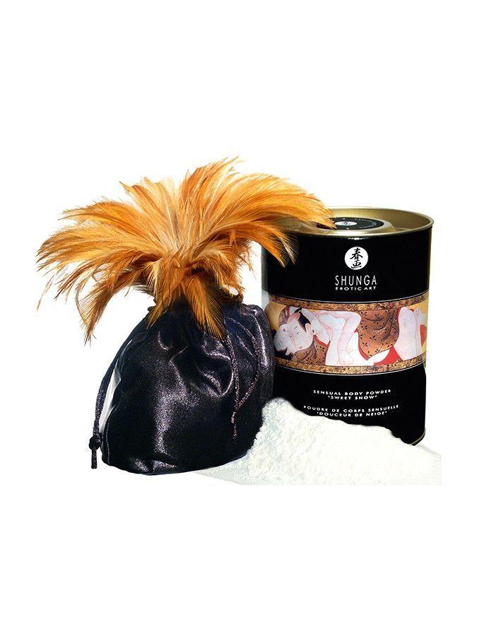 Смачна пудра для оральних ласк Shunga Sweet Snow Body Powder - Honey of the Nymphs (228 грам) у DIDO