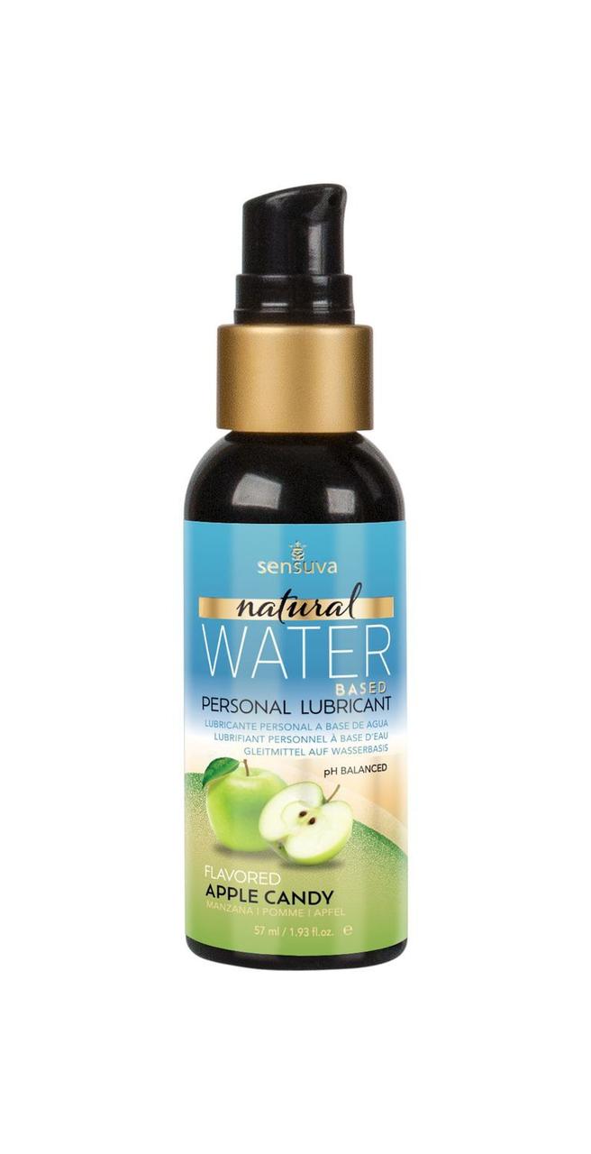 Смазка на водной основе Sensuva Natural Water-Based Apple Candy (57мл) без глицерина и парабенов в DIDO