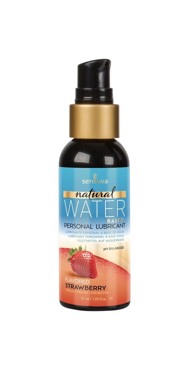 Мастило на водній основі Sensuva Natural Water-Based Strawberry (57 мл) без гліцерину та парабенів у DIDO