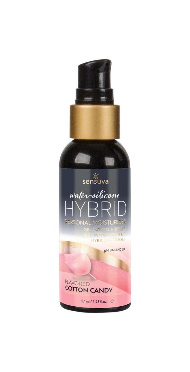 Смазка водно-силиконовая Sensuva Hybrid Cotton Candy (57 мл) без сахара, можно для оральных ласк в DIDO