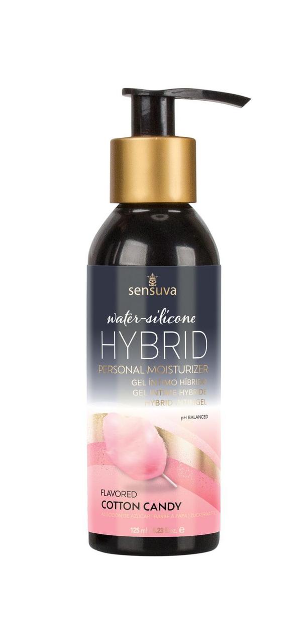 Мастило водно-силіконове Sensuva Hybrid Cotton Candy (125 мл) без цукру, можна для оральних ласк у DIDO