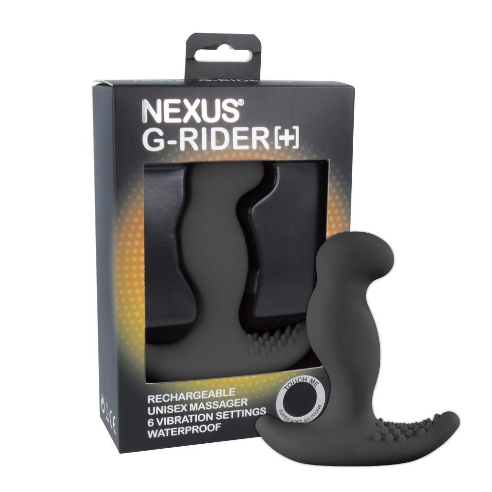 Массажер простаты с вибрацией Nexus G-Rider Plus Black, макс диаметр 3,8см, перезаряжаемый в DIDO