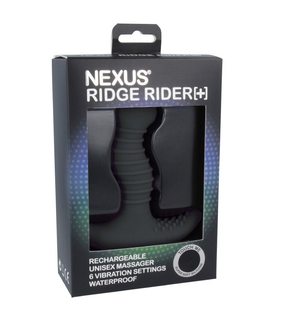 Массажер простаты с вибрацией Nexus Ridge Rider Plus Black, макс диаметр 3,7см, перезаряжаемый в DIDO
