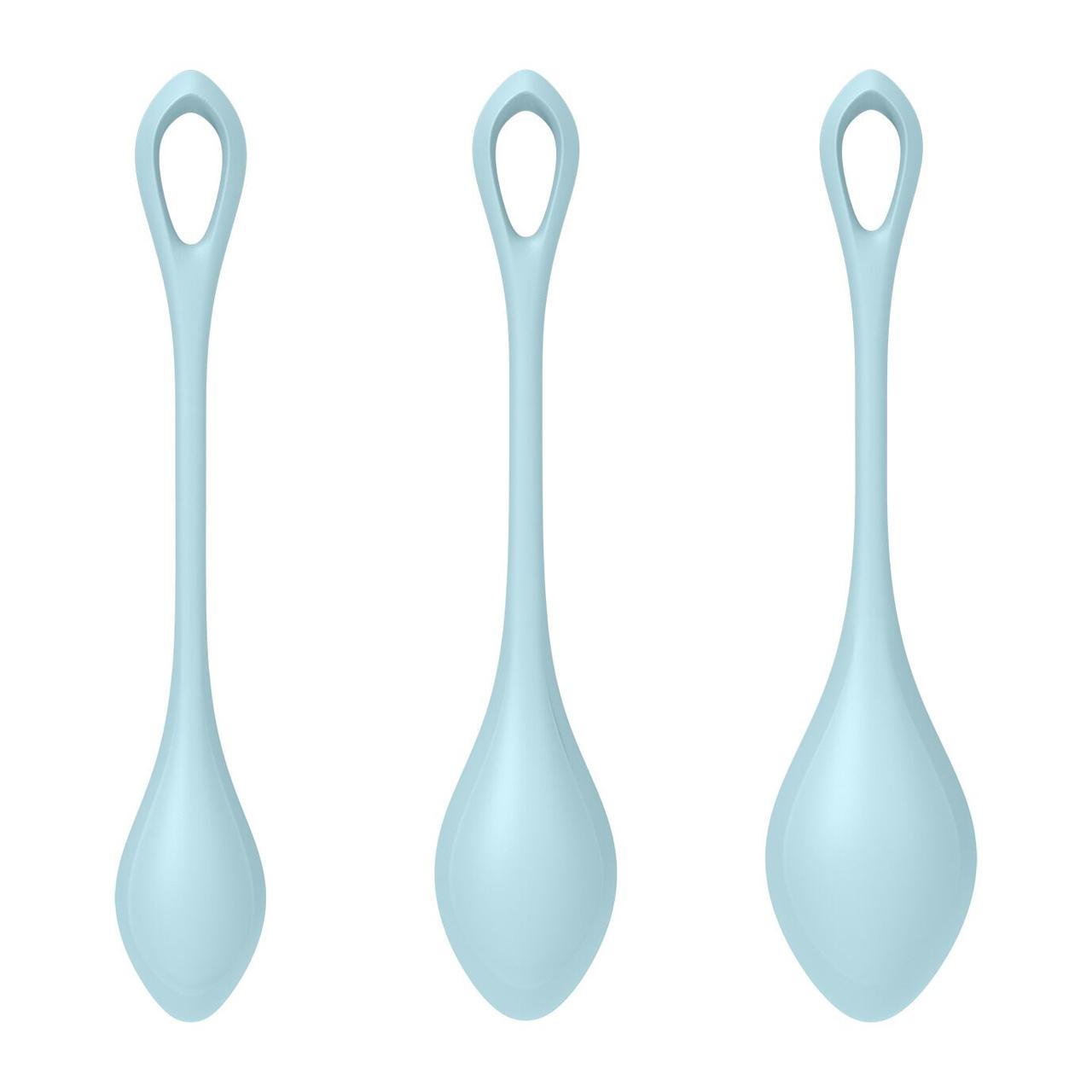 Набір йоні намистин Satisfyer Yoni Power 2 Light Blue, діаметр 2-2,5-3см, вага 22-44-73гр в DIDO