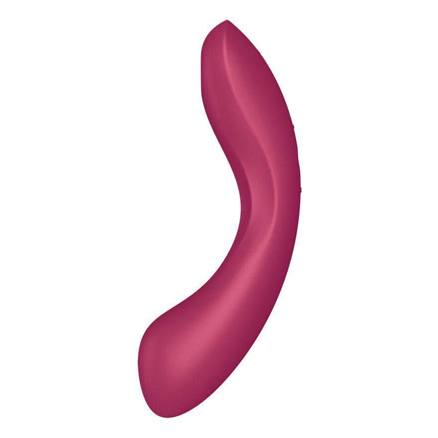 Вакуумный стимулятор с вибрацией Satisfyer Curvy Trinity 1 Red, игрушка 3в1 в DIDO