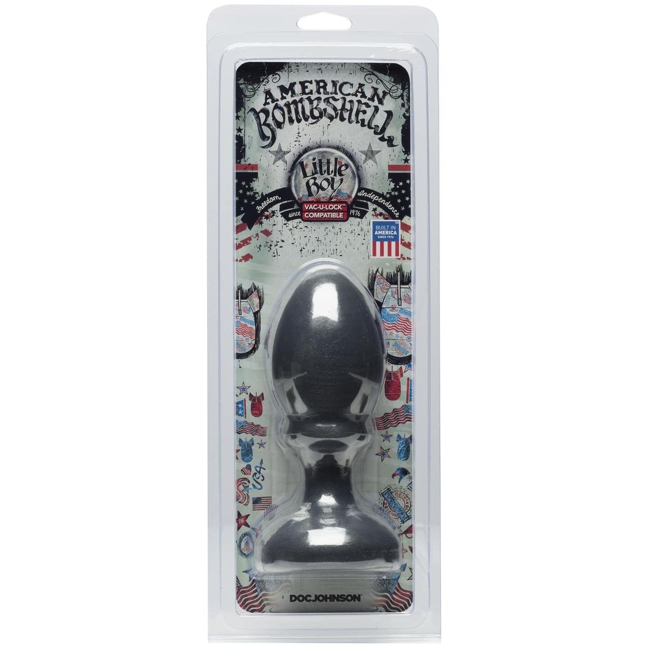 Анальна пробка Doc Johnson American Bombshell Little Boy - Gun Metal, діаметр 5,59 см у DIDO