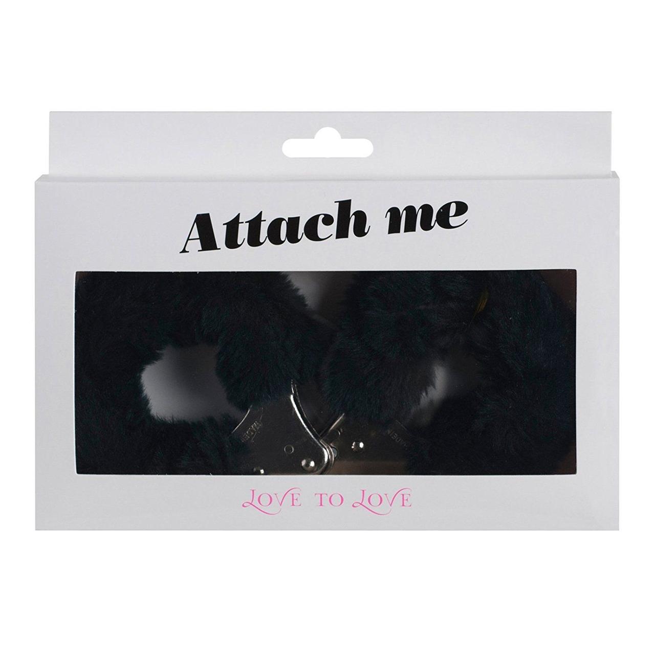 Наручники з плюшевим оздобленням Love To Love ATTACH ME Black в DIDO