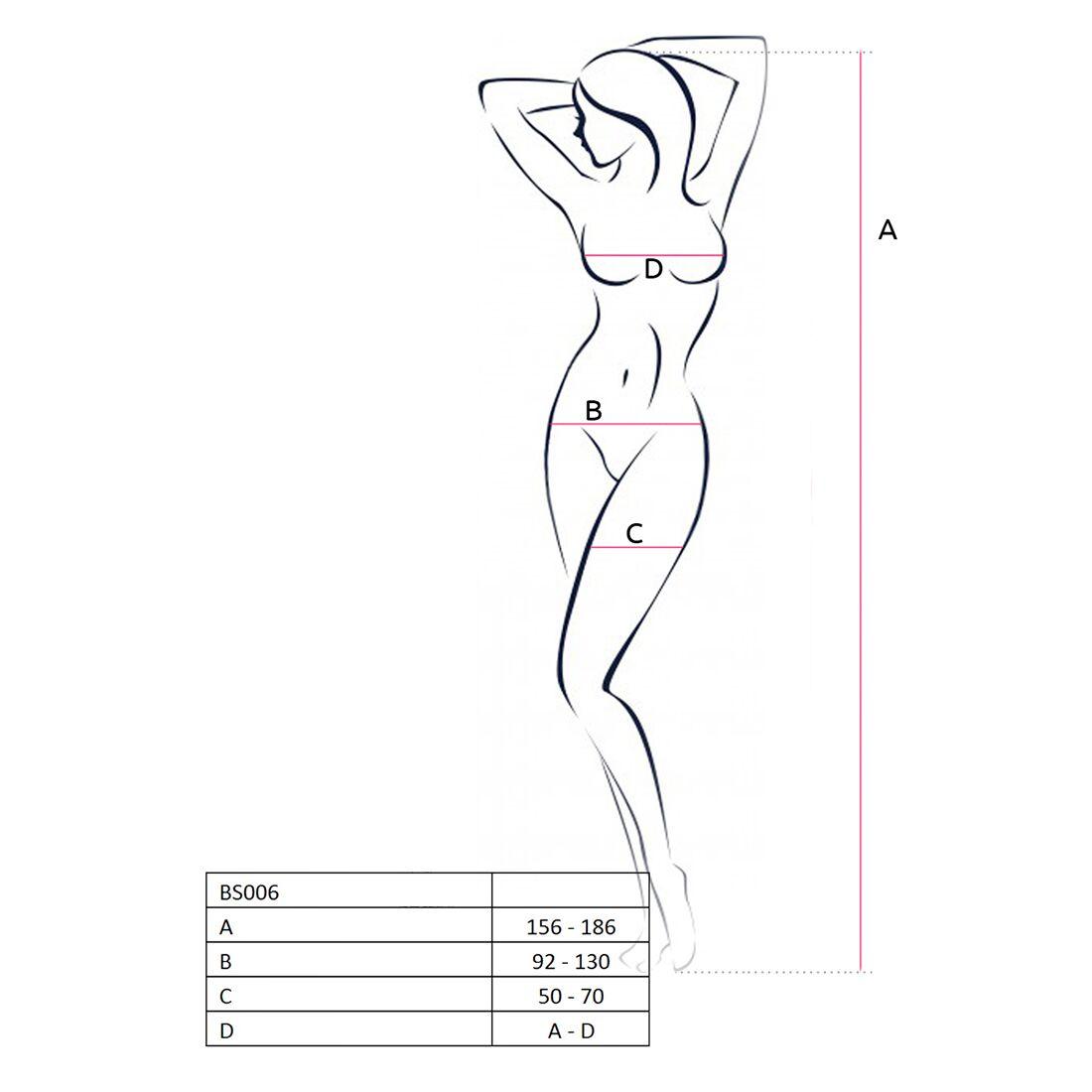 Бодистокинг Passion BS006 white, комбинезон, имитация чулок и пояса в DIDO