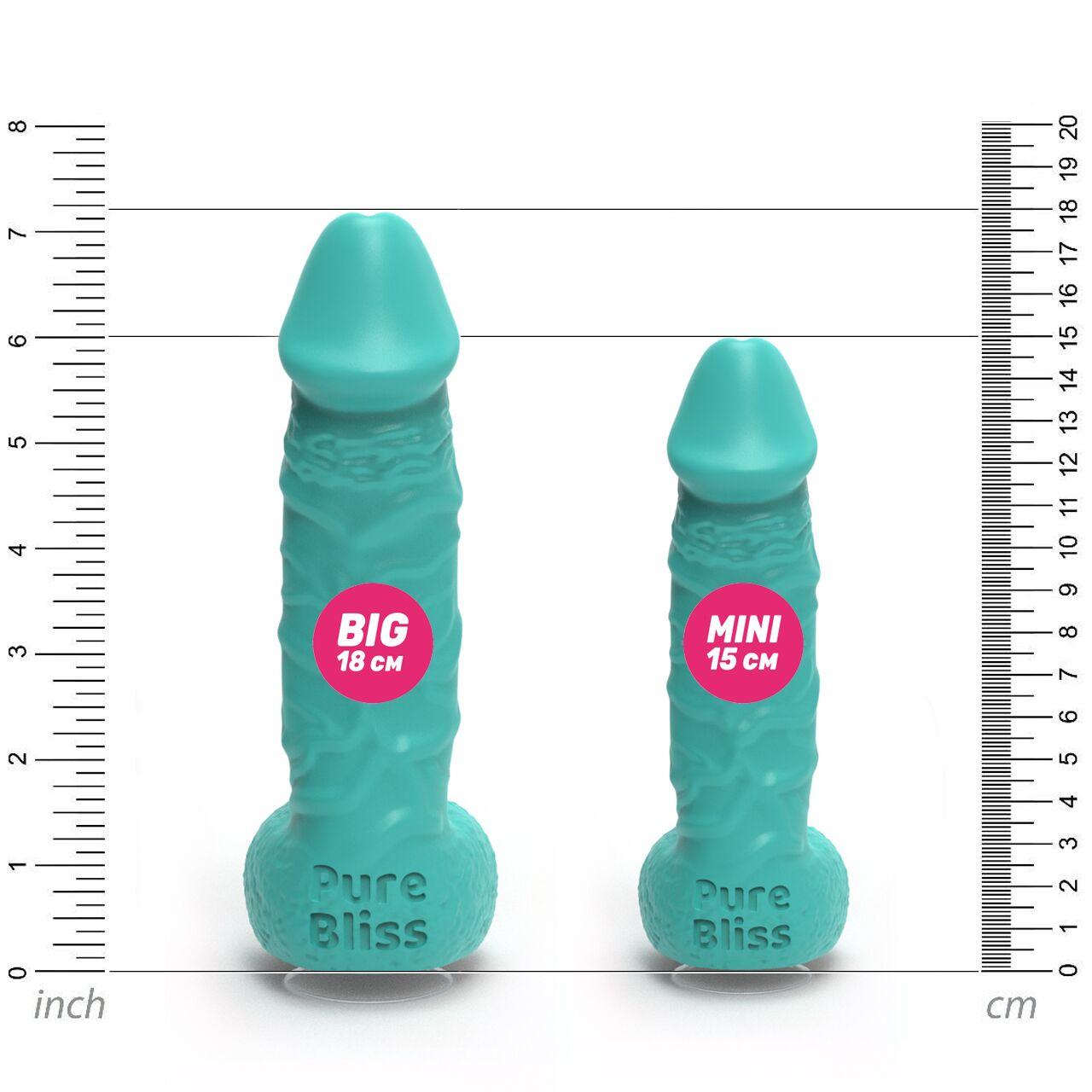 Крафтове мило-член з присоскою Pure Bliss BIG Turquoise, натуральне в DIDO