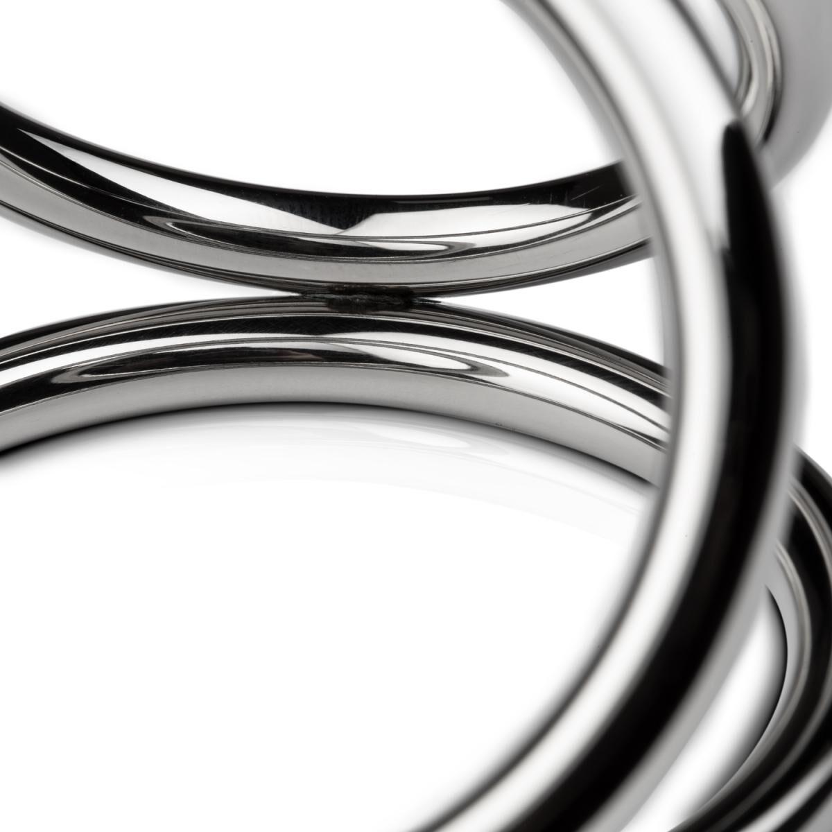 Потрійне ерекційне кільце Sinner Gear Unbendable – Triad Chamber Metal Cock and Ball Ring – Large у DIDO