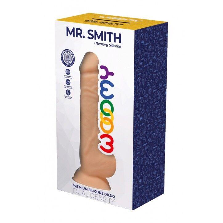 Силиконовый фаллоимитатор Wooomy Mr.Smith, термореактивный, с присоской, длина 17,5, диаметр 3,3 см в DIDO