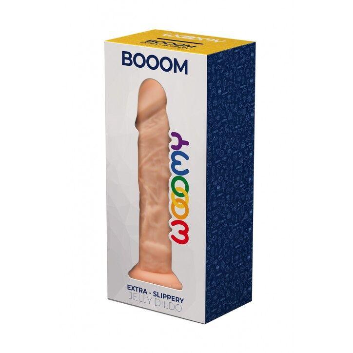 Фалоімітатор Wooomy Booom, з присоскою, сумісний з трусиками для страпона, 19,3 х4, 3 см в DIDO.