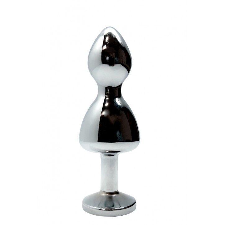 Металевий анальний затор Wooomy Lollypop Double Ball Metal Plug M, діаметр 3,1 см, довжина 9,4 см в DIDO