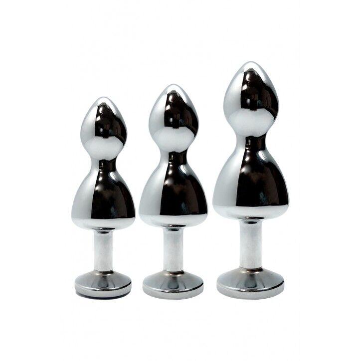 Металлическая анальная пробка Wooomy Lollypop Double Ball Metal Plug Red S диам. 2,8 см, длина 8,5см в DIDO