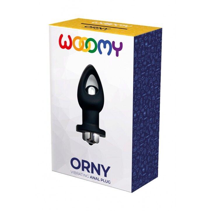 Анальная пробка Wooomy Orny со съемной вибропулей, 1 режим вибрации, диаметр 3,6 см, длина 8,4 см в DIDO