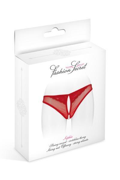 Трусики з перлами та доступом Fashion Secret Sophie Red в DIDO